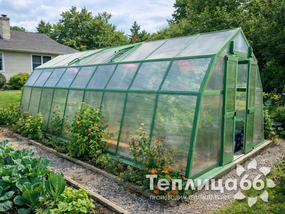 Теплица Рада Каспий, под поликарбонат, ширина 4,0 м. (калькулятор)